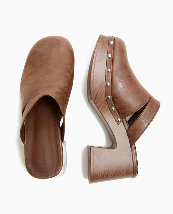 Sabots avec clous marron - Pimkie