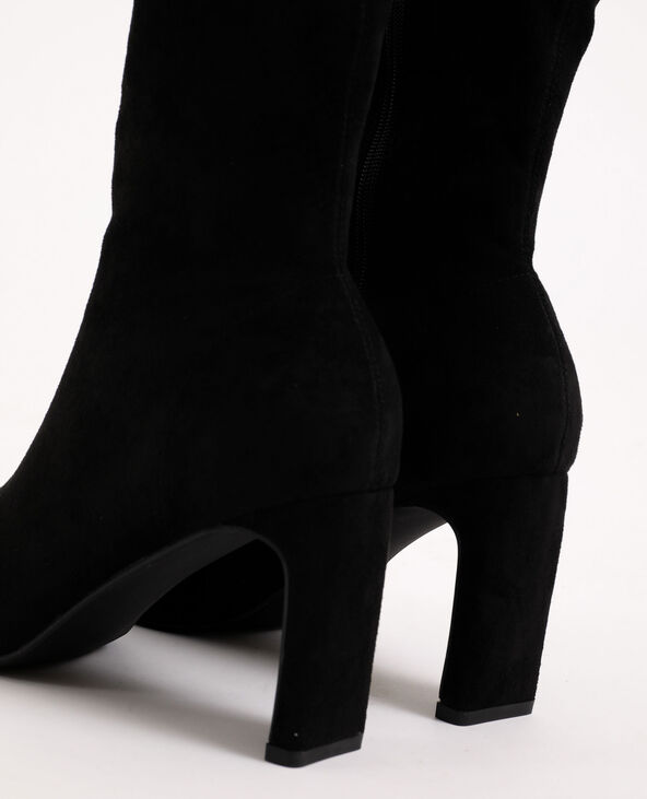 Bottes en microfibre noir - Pimkie