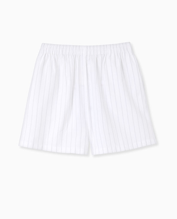 Short rayé façon pyjama d'homme blanc - Pimkie