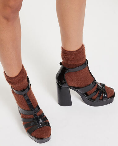 Paire de chaussettes en maille poilue et douce camel - Pimkie