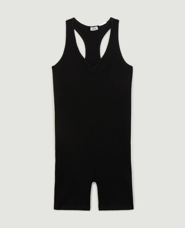 Combishort sans couture noir - Pimkie