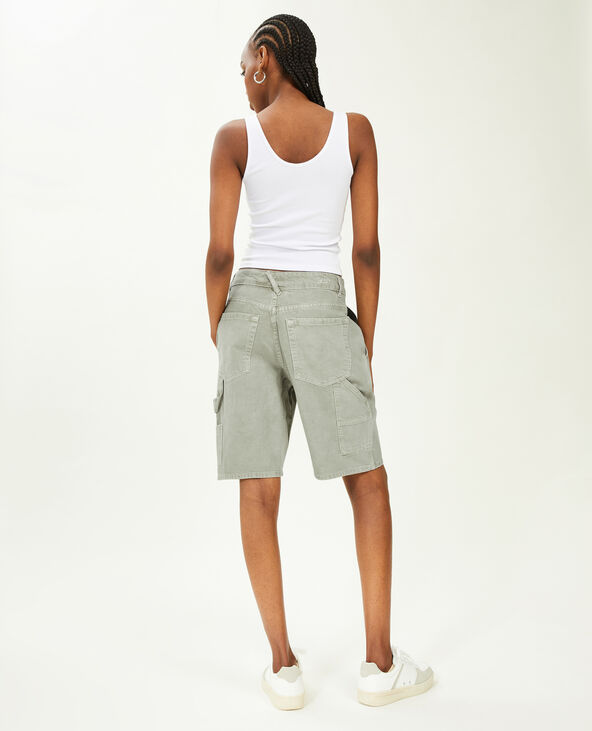 Bermuda charpentier cargo vert de gris - Pimkie