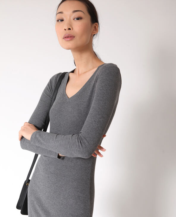 Robe moulante gris chiné - Pimkie