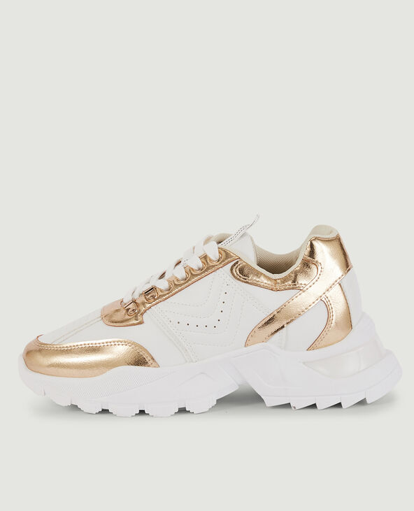 Sneackers chunky doré - Pimkie
