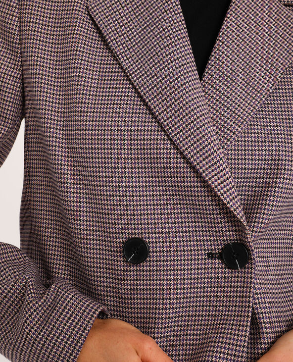 Veste courte pied de poule
