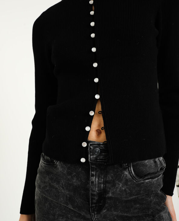 Gilet côtelé noir - Pimkie