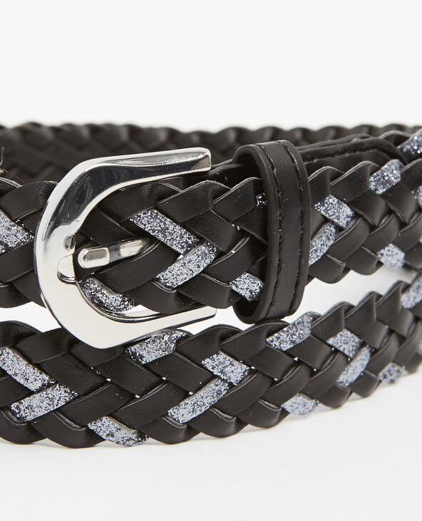 Ceinture tressée noir - Pimkie