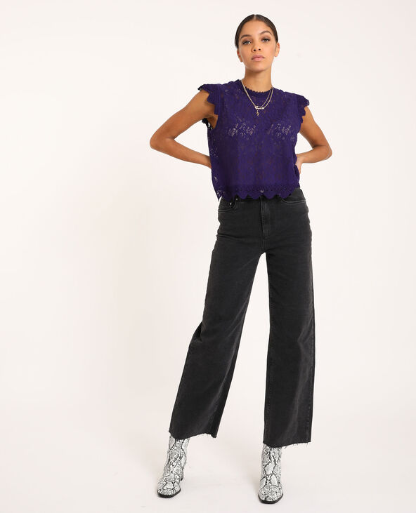 Top dentelle violet - Pimkie