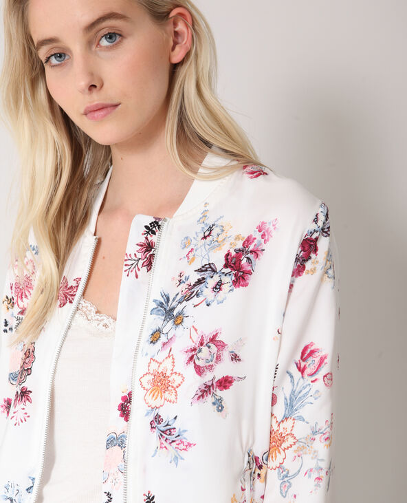 Bomber imprimé fleuri écru - Pimkie