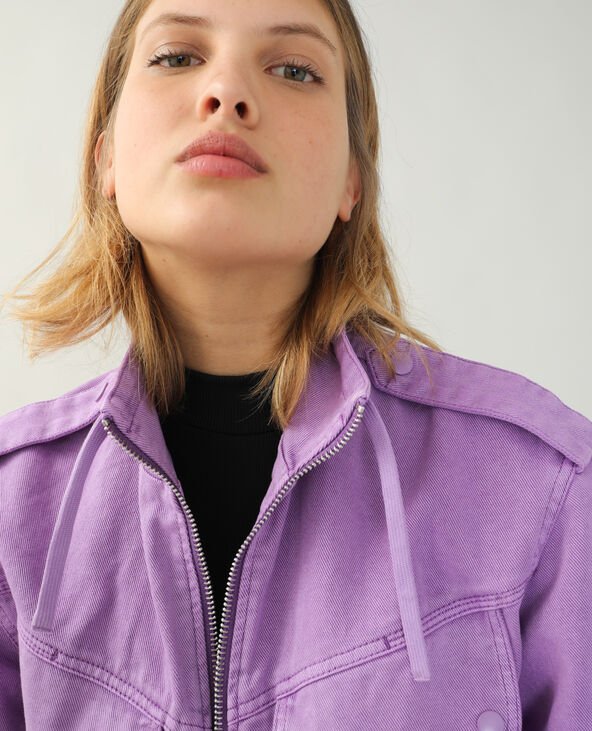 Veste jean hotsell violette femme