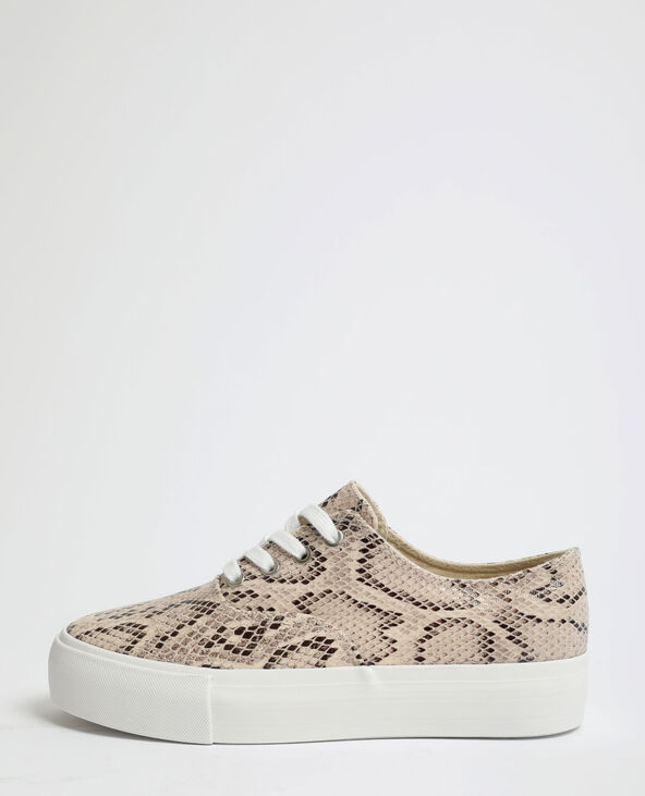Baskets python beige - Pimkie