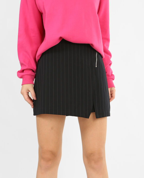 Jupe short zippée bleu foncé - Pimkie