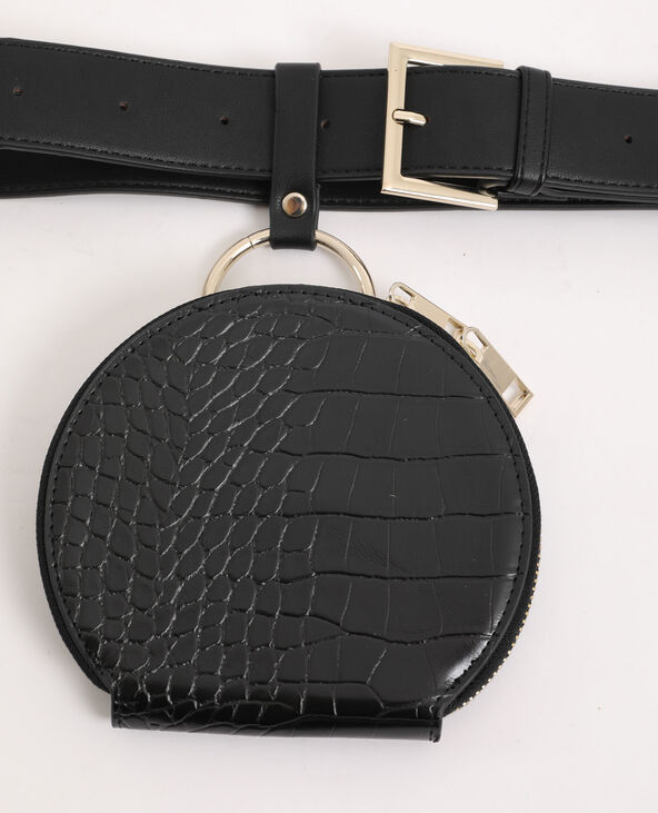 Pochette ronde avec bandoulière noir - Pimkie