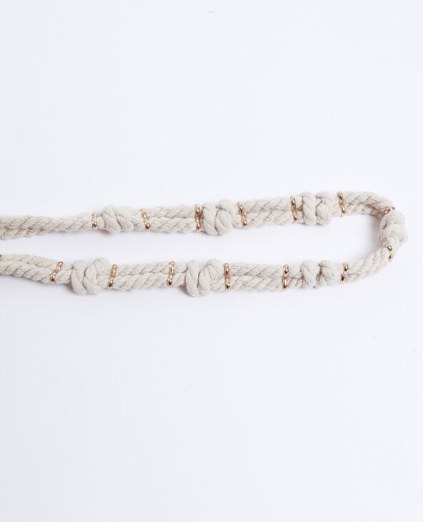 Ceinture en corde beige - Pimkie