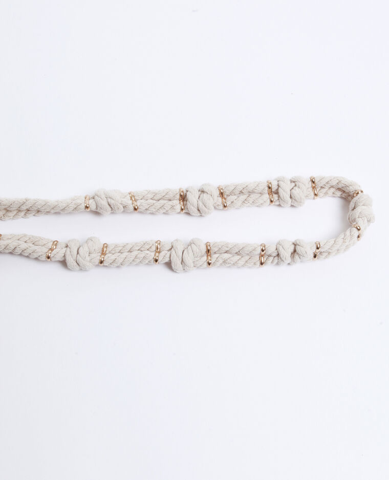 Ceinture en corde beige - Pimkie