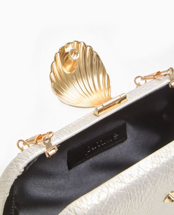 Sac boxy avec coquillage et chaine argenté - Pimkie
