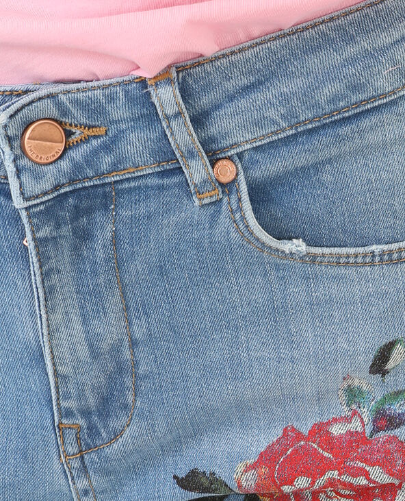 Jean slim imprimé fleuri Jean stoned - Pimkie