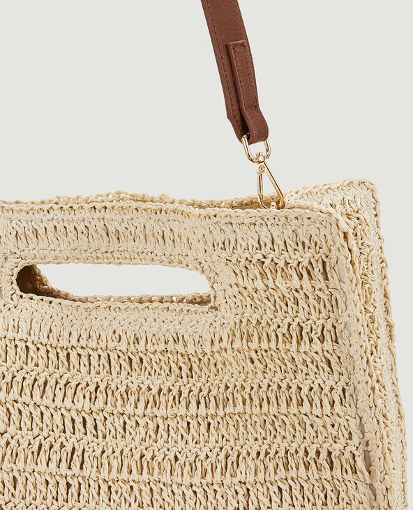 Cabas en paille blanc - Pimkie