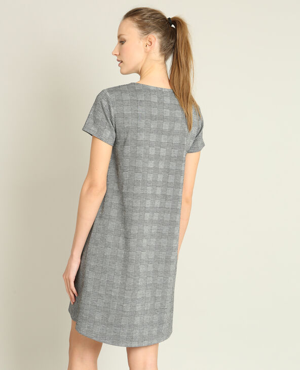 Robe imprimé Prince de Galles gris - Pimkie