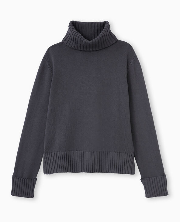 Pull col roulé gris chiné - Pimkie