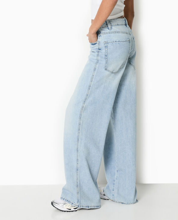 Jean baggy taille haute bleu - Pimkie