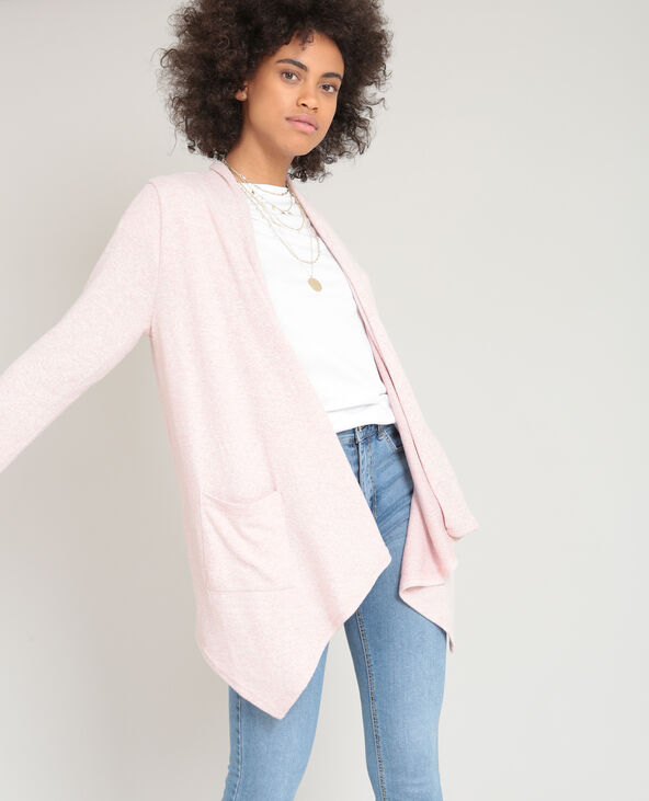 Gilet doux à pans vieux rose - Pimkie