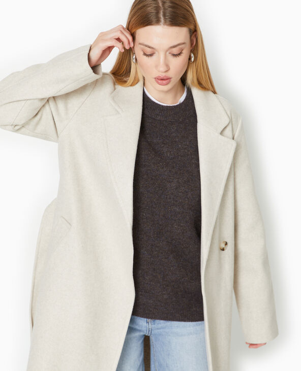 Manteau mi long avec ceinture