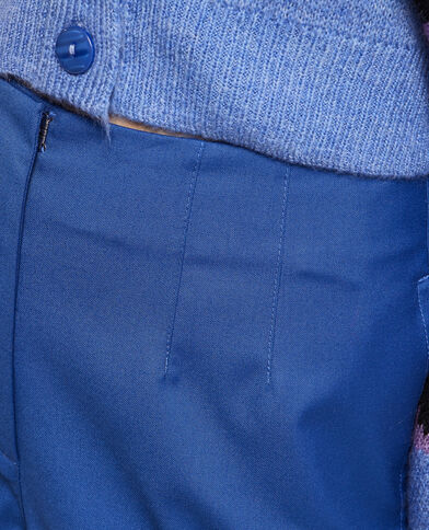 Pantalon large en toile bleu marine - Pimkie