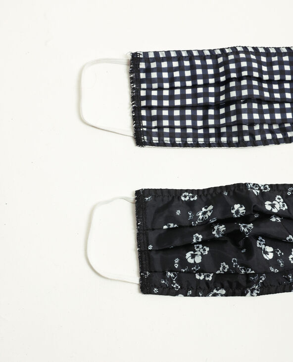 Lot de 2 masques en tissu noir - Pimkie