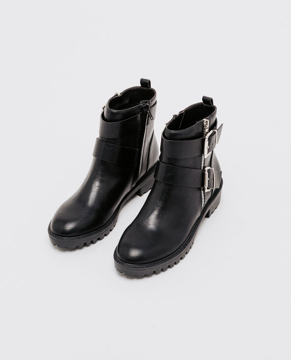 Boots esprit motard noir - Pimkie