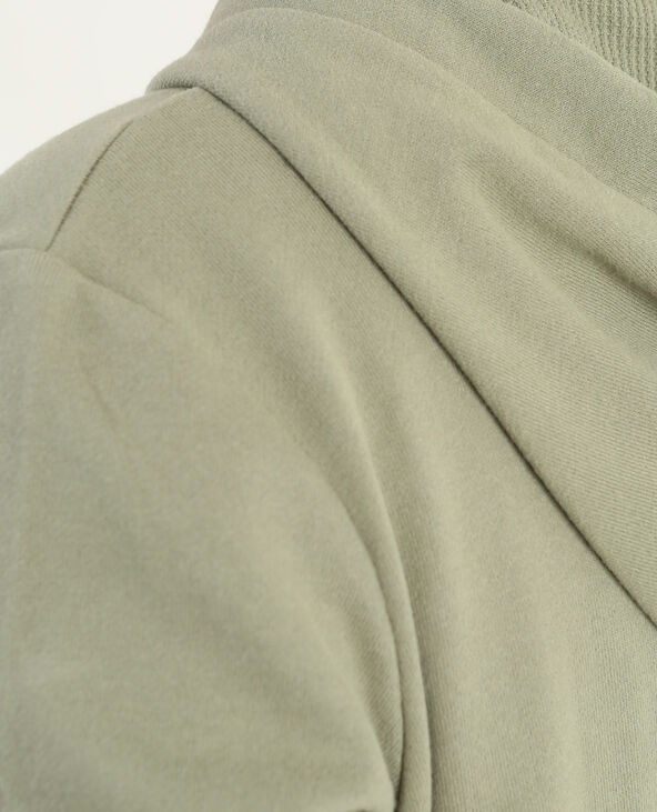 Sweat zippé à capuche vert kaki - Pimkie