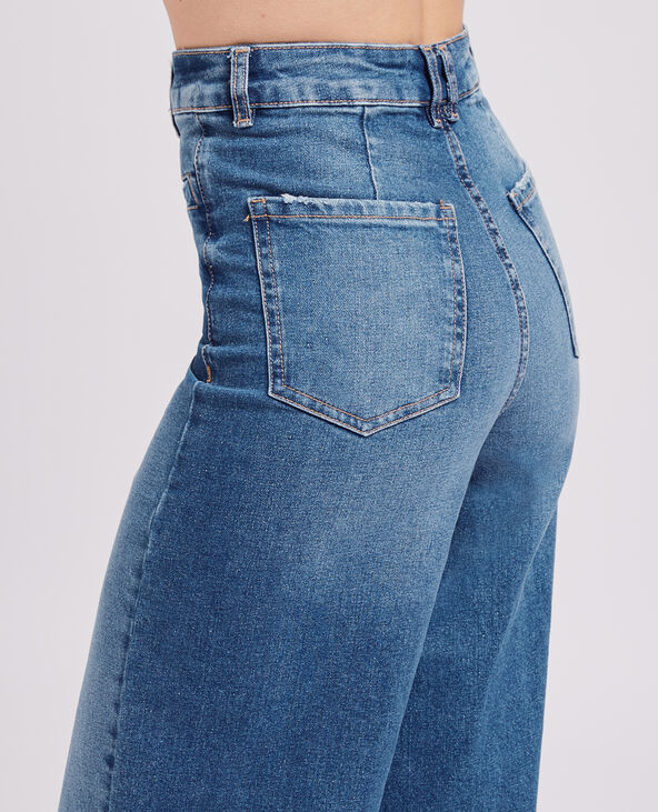 Jean large effet délavé bleu - Pimkie