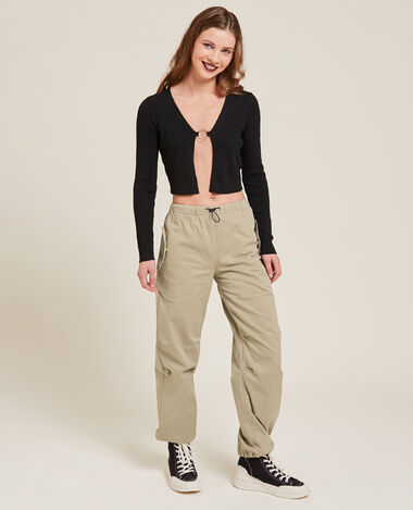 Pantalon parachute multipoche taupe - Pimkie