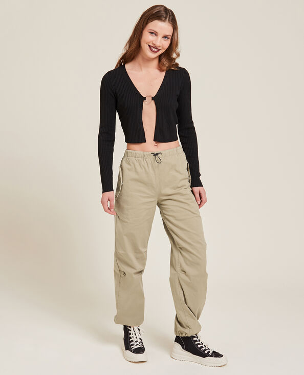 Pantalon parachute multipoche taupe - Pimkie