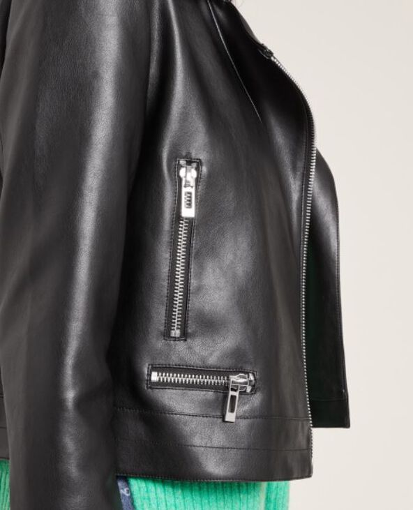 Blouson biker zippé noir - Pimkie