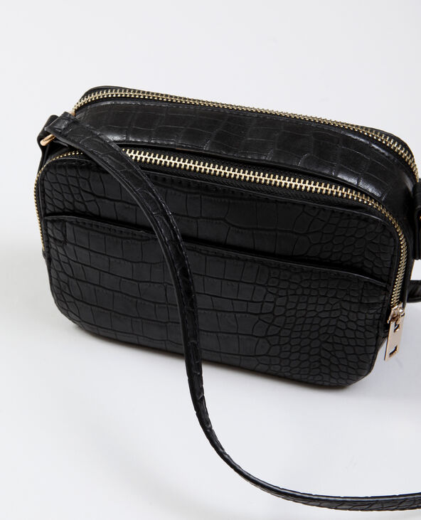 Sac croco noir - Pimkie