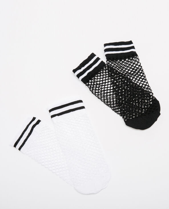 Lot de chaussettes résille noir - Pimkie