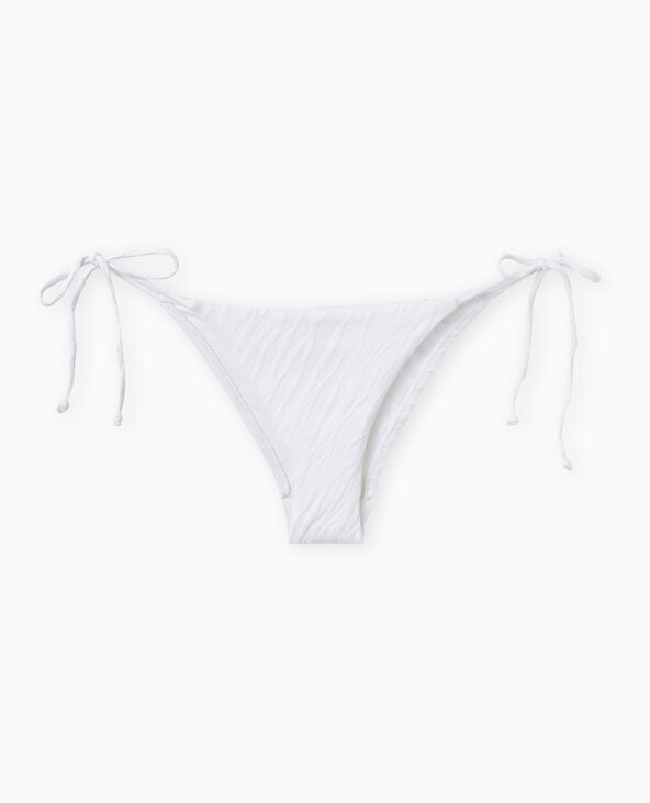 Bas de maillot de bain culotte avec nouettes blanc - Pimkie