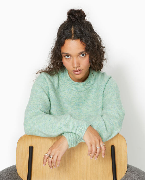 Pull oversize col rond manches raglan vert - Pimkie