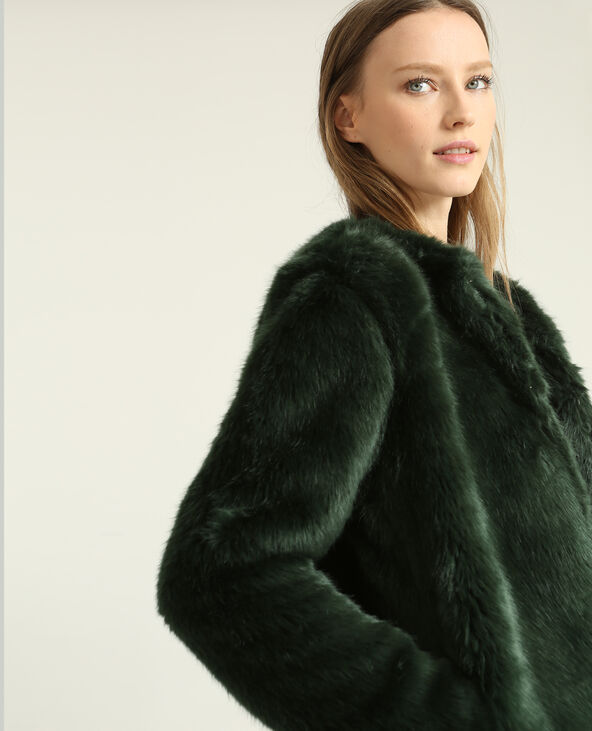 Manteau fourrure verte sale