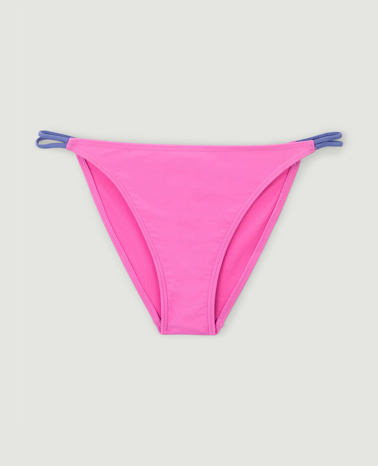 Bas de maillot de bain tanga bicolore rose - Pimkie