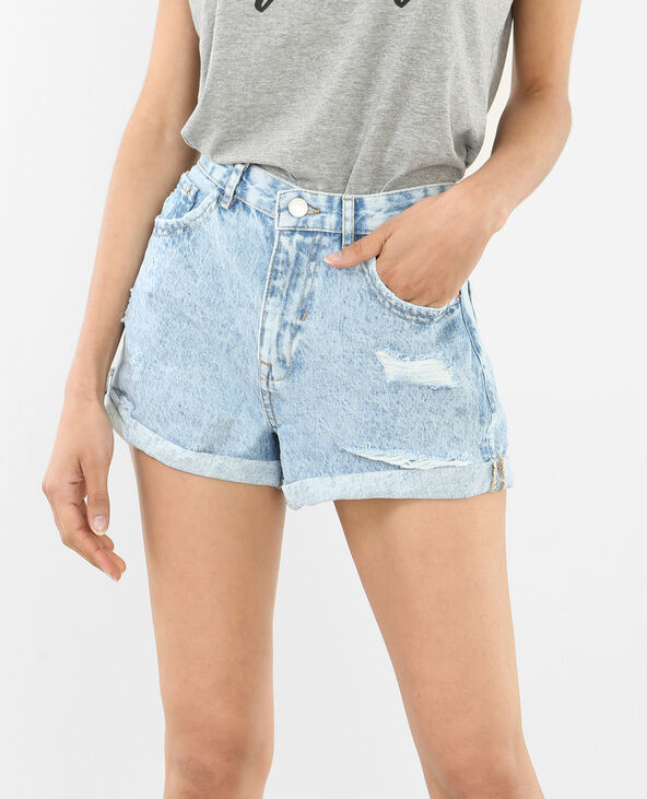 Short en jean délavé bleu clair - Pimkie