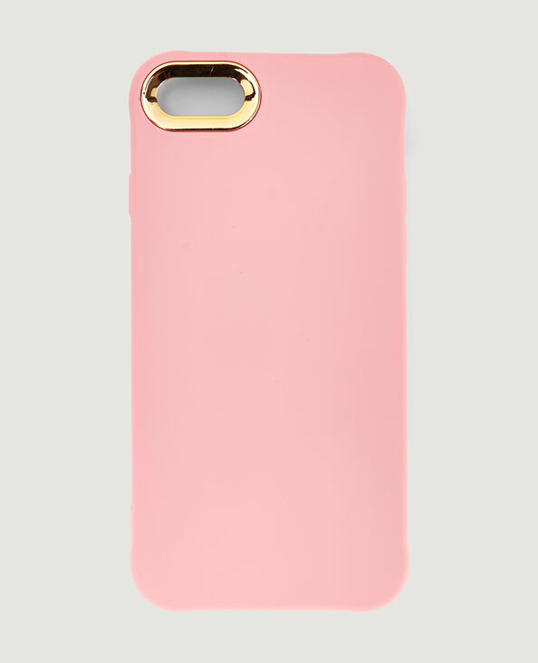 Coque iPhone contour doré rose - Pimkie