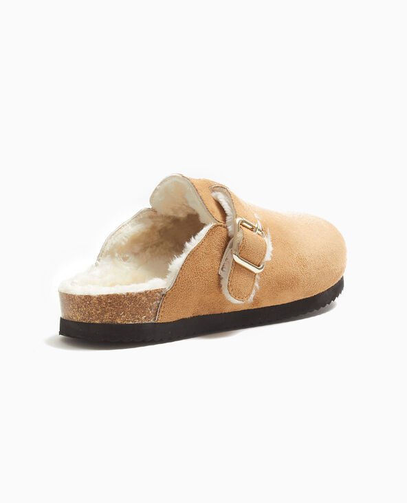 Mules sabots fourrées beige - Pimkie
