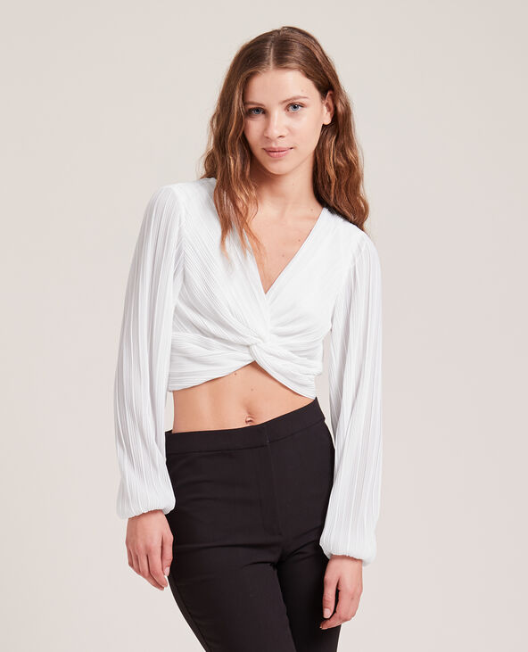 Top plissé permanent blanc - Pimkie