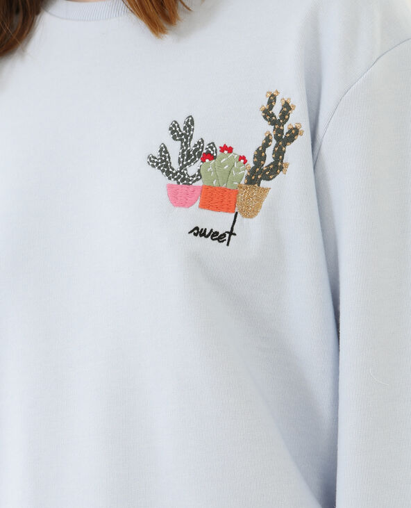 Sweat cactus bleu - Pimkie