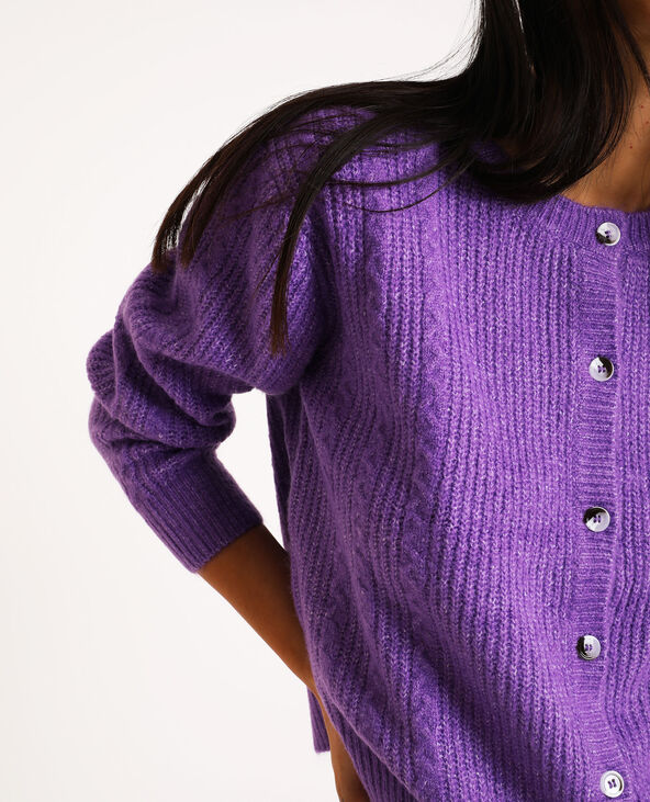 Gilet torsadé violet - Pimkie