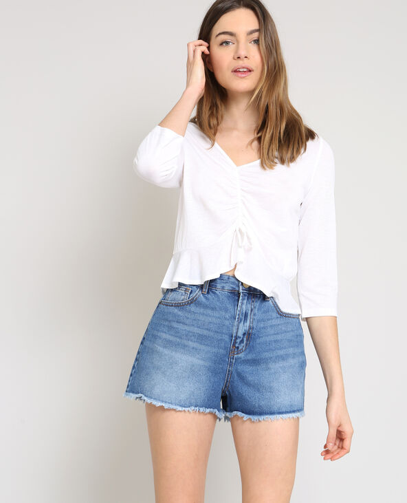 Blouse courte blanc - Pimkie