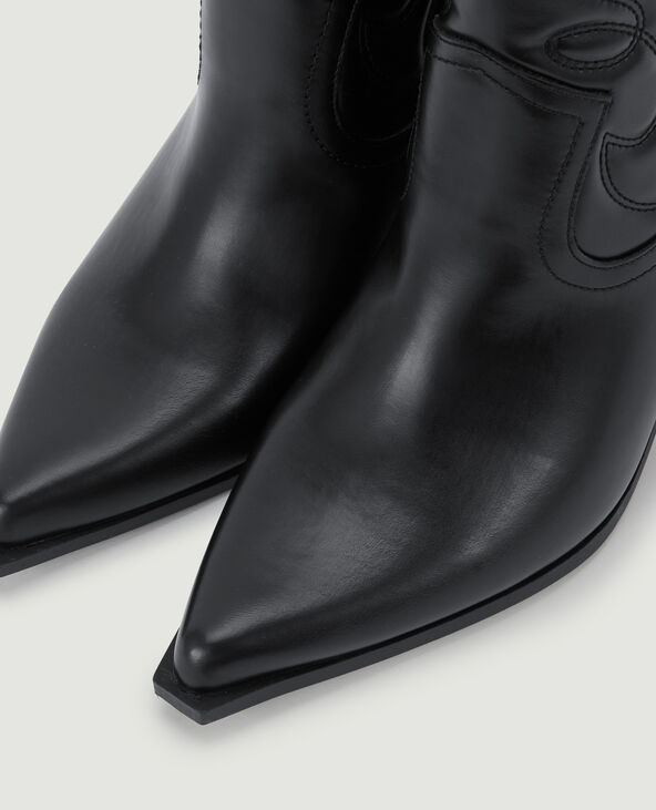 Boots santiags bouts pointus noir - Pimkie
