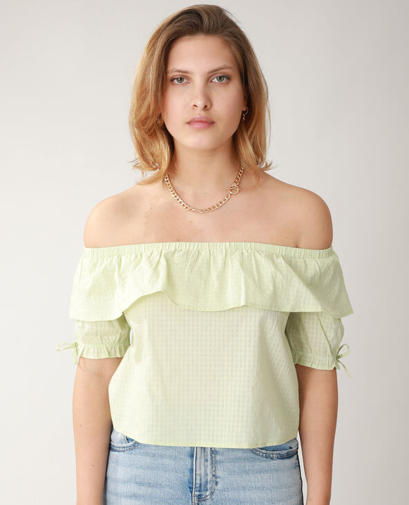 Top Vichy vert clair - Pimkie